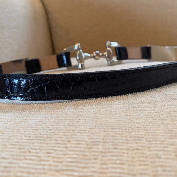 Streets Ahead Horsebit Croc Leather Belt - Picture 8 of 16